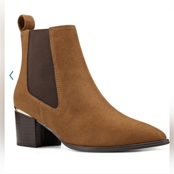Nine West Taye Ankle Bootie - Cognac Size 8 - Picture 1 of 12